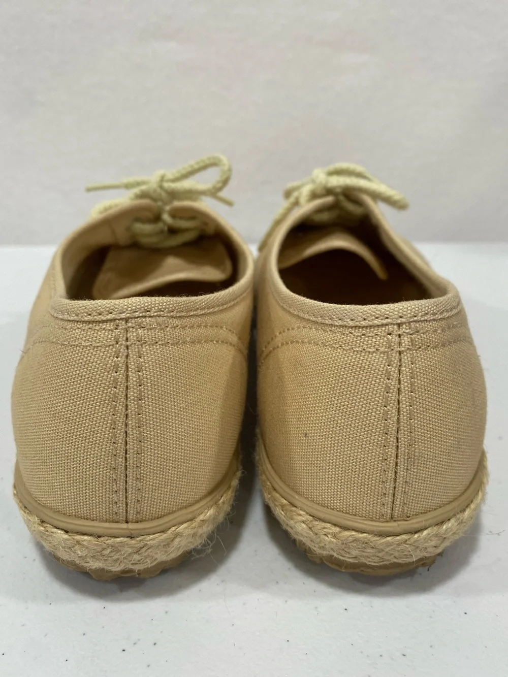 Grasshoppers by Keds Cushions Beige Canvas Lace-Up Espadrilles 7.5